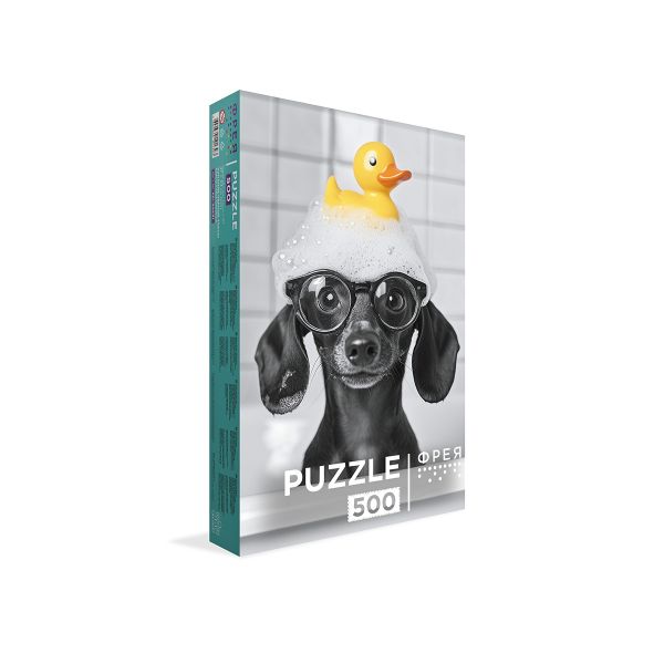 Пазл 500 элементов, PZL-500/81 Купание черной таксы, Фрея