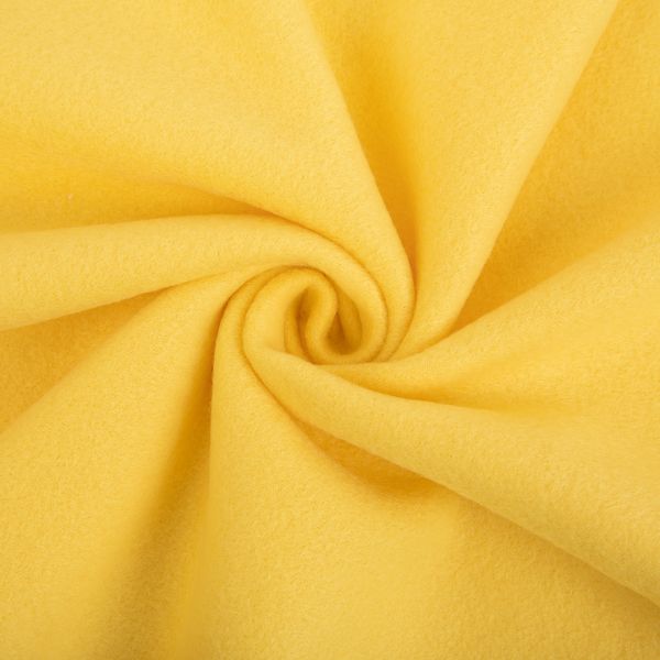 Флис 2-сторонний 280 г/м², 150х160±5 см, желтый/yellow, Gamma FG-005N