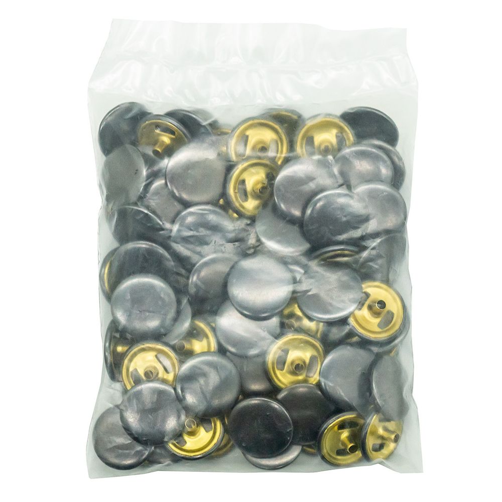 Часть кнопки Альфа (S-образная) ⌀17 мм (A-часть), 5/17 BRASS черн. никель, 100 шт