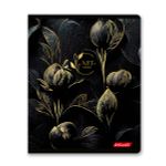 Тетрадь ученическая общая, матовая ламинация + тиснение золотой фольгой, A5+ 48 л. на скобе 65 г/м², белизна 100%, 10 шт, клетка в термоусадочной пленке, 000737 Золотой цветок, Светоч 48ТЕТк-008