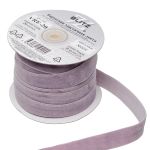 Лента бархатная (тесьма) эластичная 20.0 мм / 16.5±0.5 метра, №609 (17-1605) сиреневый, Blitz VRE-20