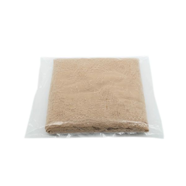 Кружево бельевое эластичное 250 мм / 10 м, бежевый