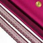 Кружево эластичное (стрейч) 25 мм, 8028, цв.076 сливовое вино уп.50м, Kruzhevo