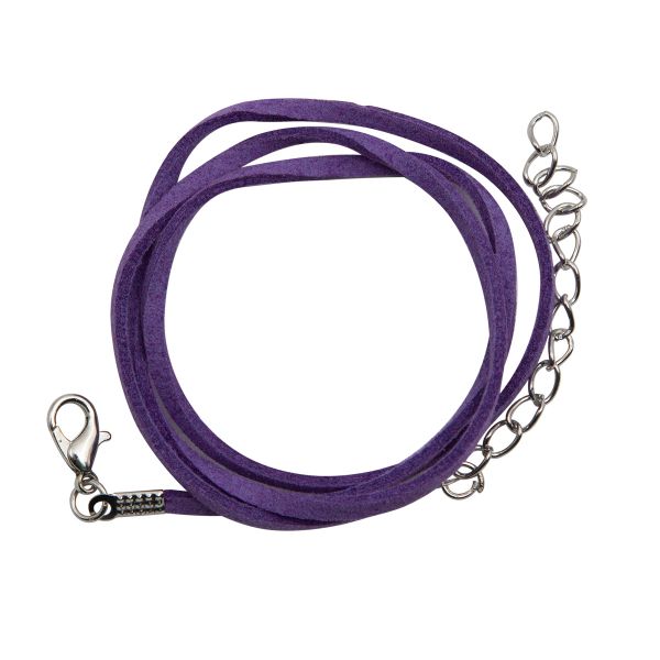 Шнур с замком замшевый, 2мм, 45см. Astra&Craft (6071 фиолетовый), 65237