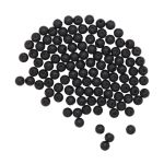 Бусины дерево черный, 6 мм, 118 шт, Glorex /TOS/