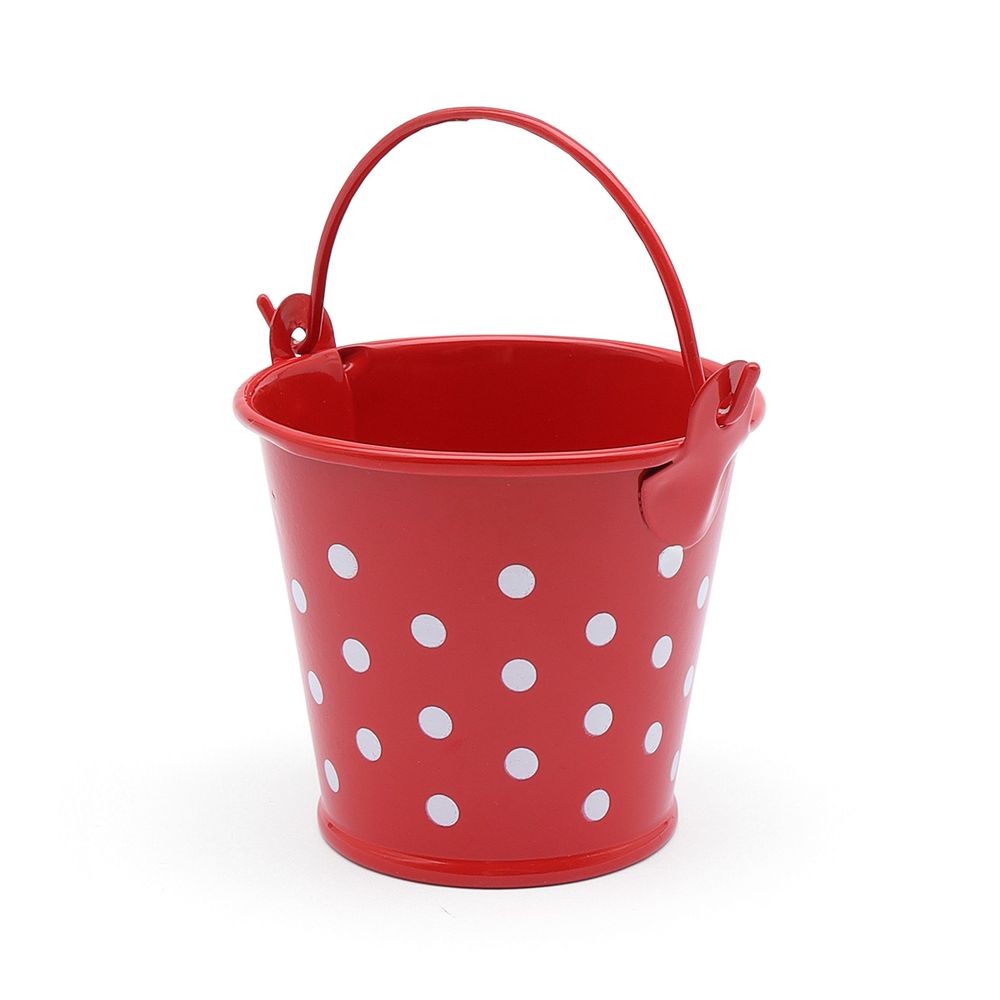 Ведро в горошек 6х5,3см (красный), AR004-1