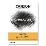 Альбом для черчения Graduate Bristol 180 г/м², A4 21х29.7 см, склейка с одной стороны 20 л, Canson C400110383