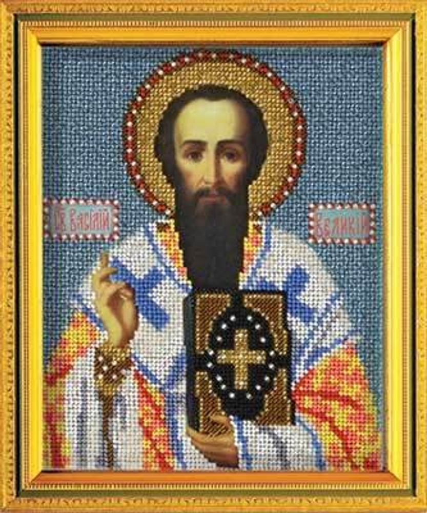 Кроше (Радуга бисера), Св. Василий Великий, 12х14.5 см