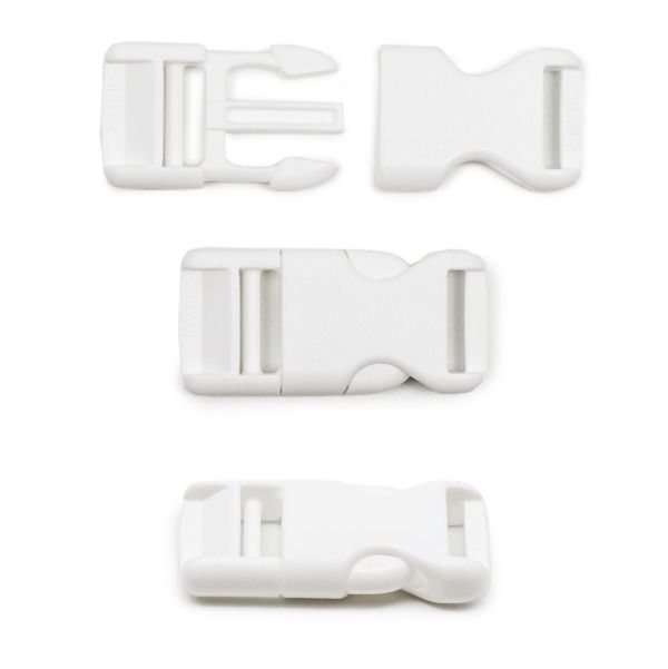 Фастекс (пряжка трезубец) пластик 13 мм, 40 шт, белый