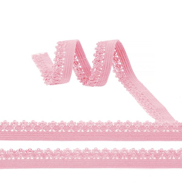 Резинка бельевая (ажурная) 12.0 мм / 100 метров, F134 (16) розовый