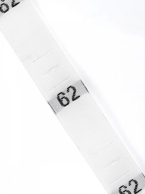 Размерники жаккардовые тафта 62 белый 10х32 мм ТВ в рул. 500 шт