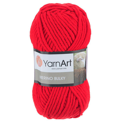Пряжа YarnArt (ЯрнАрт) Merino Bulky / уп.5 мот. по 100 г, 100м, 156 алый