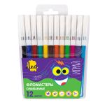 Фломастеры смываемые 12 цв, Лео LPFPW-12