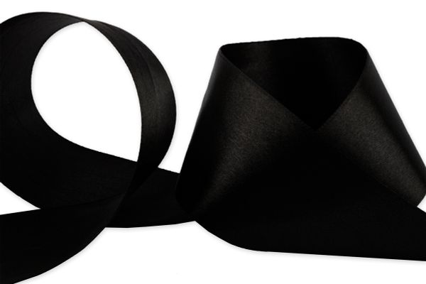 Лента атласная 1-сторонняя 50.0 мм / 33±2 метра, 113 черный, Blitz