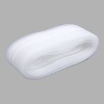 Лента (тесьма) шторная: сборка вафельная (1:2.5) 60 мм / 10 метров, (2 ряда петель, 4 шнура), прозрачный, (605-О)