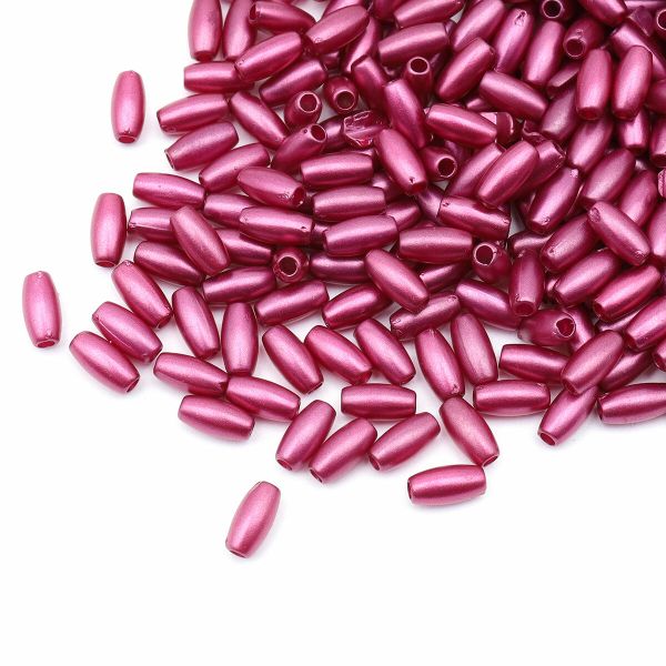 Бусины пластик (жемчуг) 3х6 мм, 15 г, Astra&Craft (бордово-фиолетовый), 4AR293/294