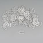 Крючки для бюстгальтера пластик 12.0 мм, 50 шт, прозрачный, Globus