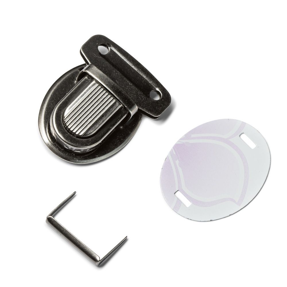 Замок для сумки 26х35 мм, 1 шт, под состаренное серебро, Prym 417976