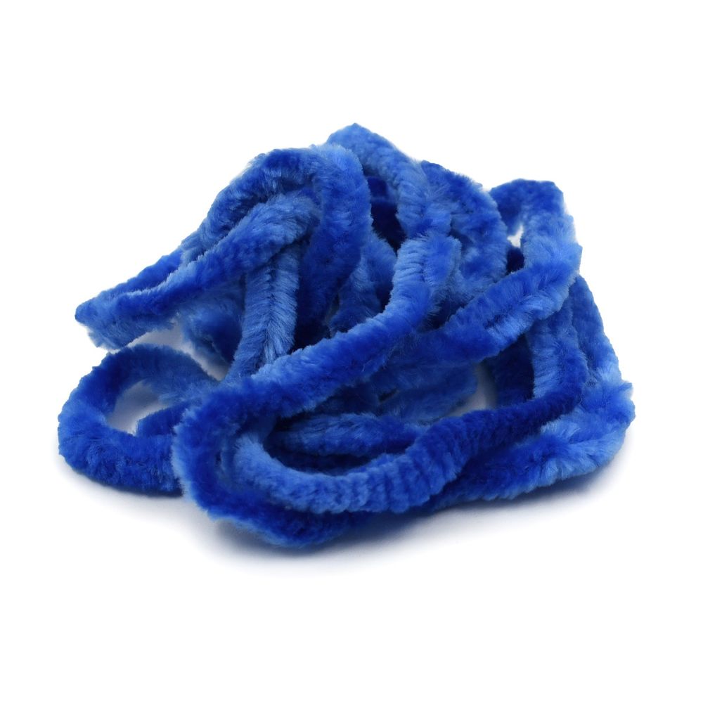 Синель для брошей 5 мм / 1 метр, микрополиэстер, Astra&amp;Craft (синий)