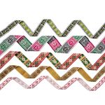 Набор лент декоративных Ромбики и цветочки, 5 шт, Vintage Line