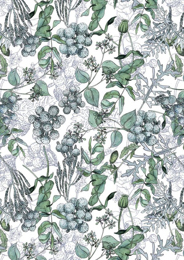 Ткань для пэчворка Peppy Дыхание лета, отрез 50х55 см, 140 г/м², ± 5 100% хлопок, ДЛ-18 бел