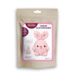 Набор для вязания игрушки Miadolla AMG-MN-0138, Зайка (велюр), 11 см