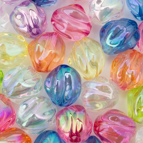 Бусины акрил ⌀16 мм, 50±5г, микс цвета, фигурные, АВ, 1AL054-1 , Astra&Craft