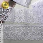 Кружево гипюр (плетёное) 70 мм, диз. 110, цв.01 белый, уп. 9 м, Kruzhevo