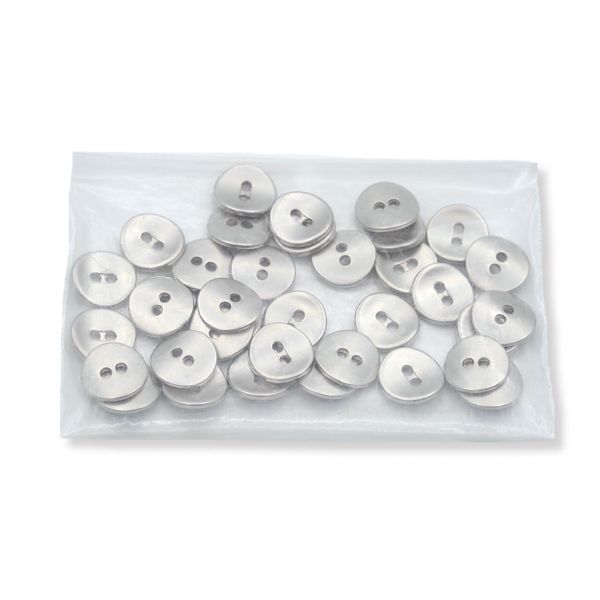Пуговицы 2 прокола 18L (DS (серебро (никель))), 36 шт, S090149