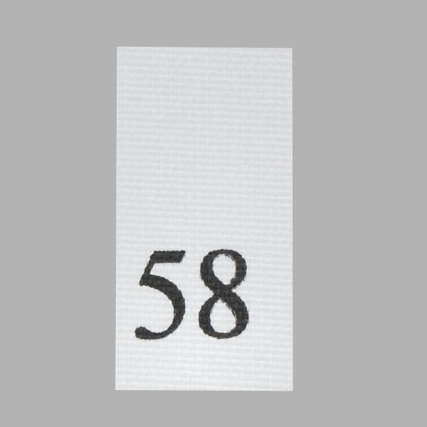 Этикетка-размерник, белый, 10х20 мм, 100 шт, 58