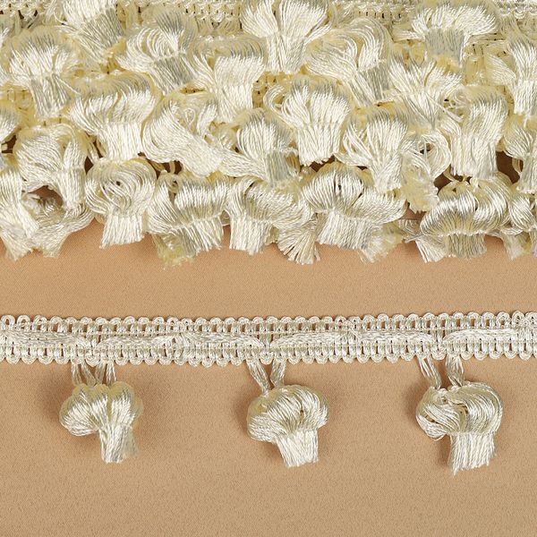 Бахрома отделочная 43.0 мм / 10 метров, цв.6343 молочный
