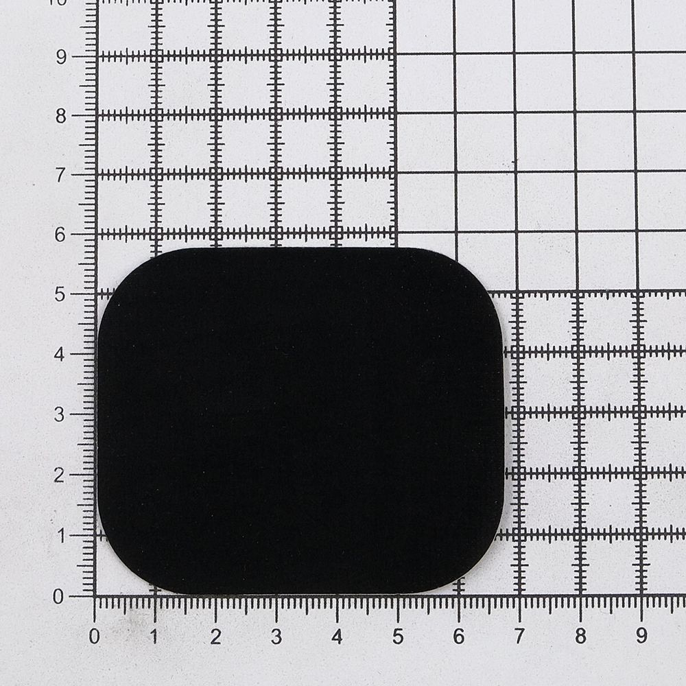 Термозаплатка, под замшу, 57х67мм (черный (black)), AZ12, 10 шт