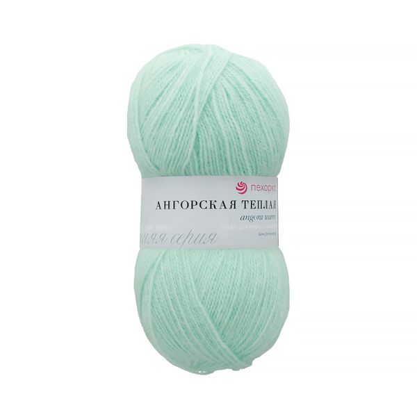 Пряжа Пехорка Ангорская теплая / уп.5 мот. по 100 г, 480 м, цв.411 мята