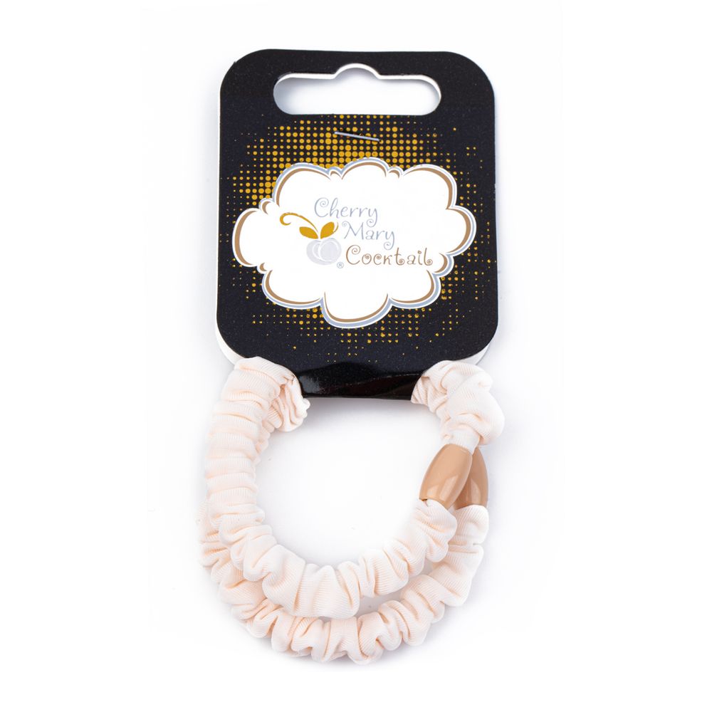 Набор резинок для волос 10 шт (5х2 шт), №02 молочный, Cherry Mary VR07068