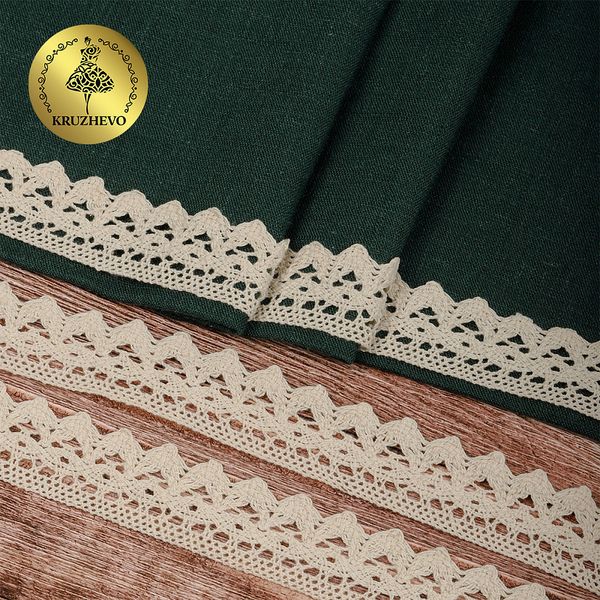 Кружево вязаное (тесьма) 30 мм, цв.01 натуральный, уп. 25 м, Kruzhevo