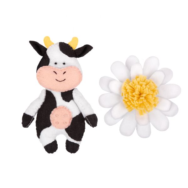 Набор для шитья игрушки Веселая коровка 12 см, Miadolla TF-0329