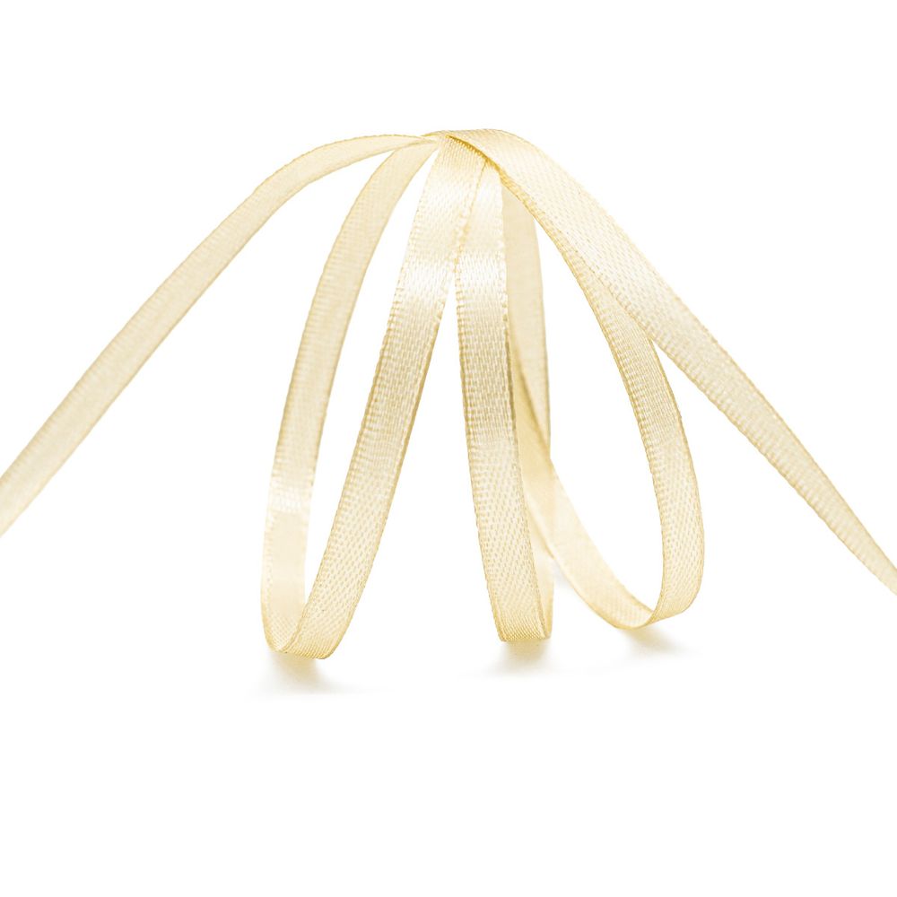 Лента атласная 1-сторонняя 6.0 мм / 22.86±1 метров, 053 кремовый, Globus