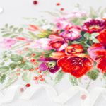 Набор для вышивания нитками Чудесная игла, Букет с амариллисом 36х27см