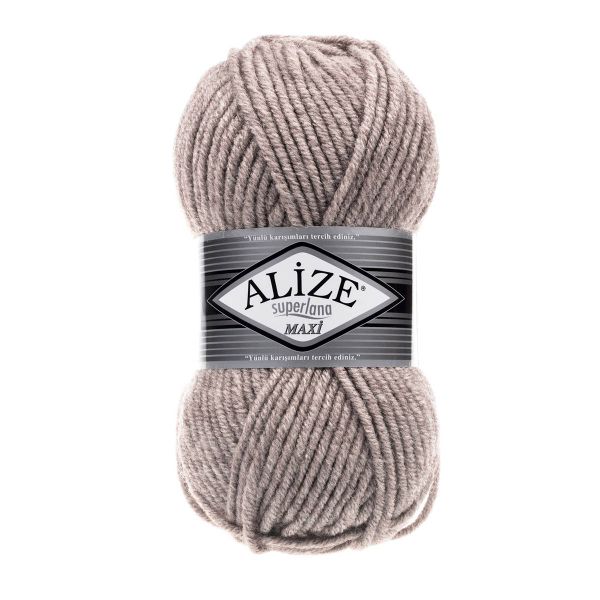 Пряжа Alize (Ализе) Superlana Maxi / уп.5 мот. по 100 г, 100м, 207 светло-коричневый А