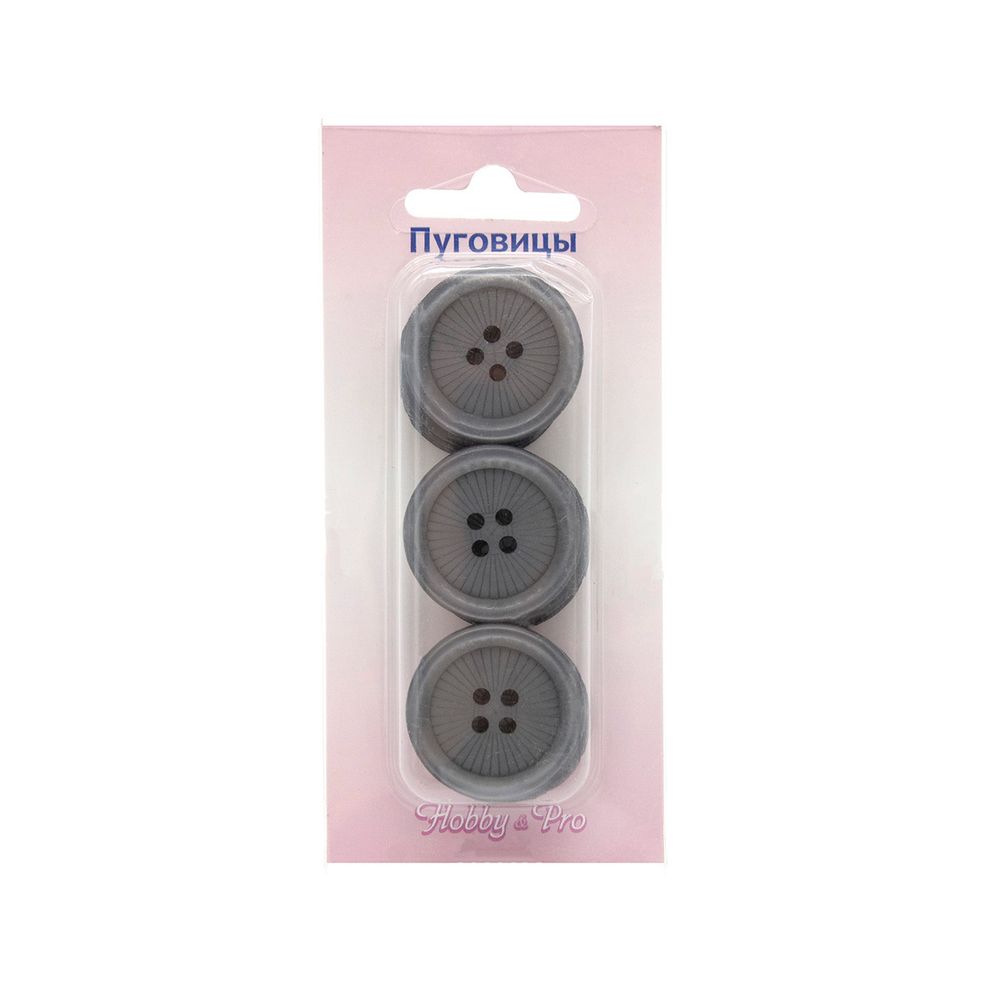Пуговицы 4 прокола 40L 12 шт, C578 серый /TOS/