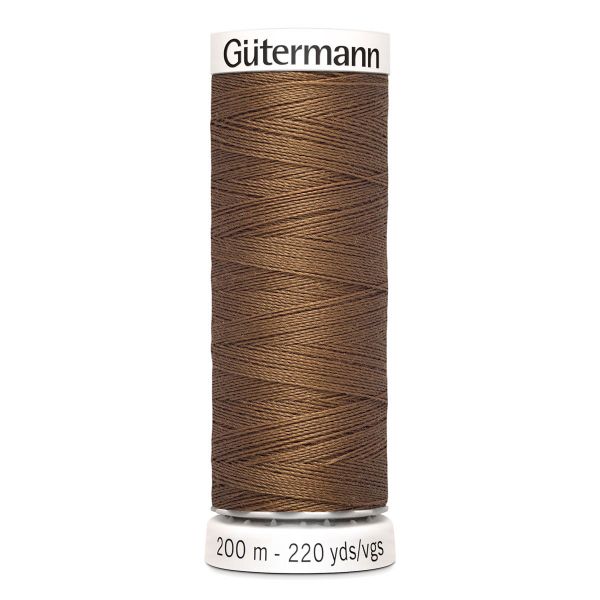 Нитки универсальные Gutermann Sew-all, 200м, 124 золотисто-коричневый, 5 катушек