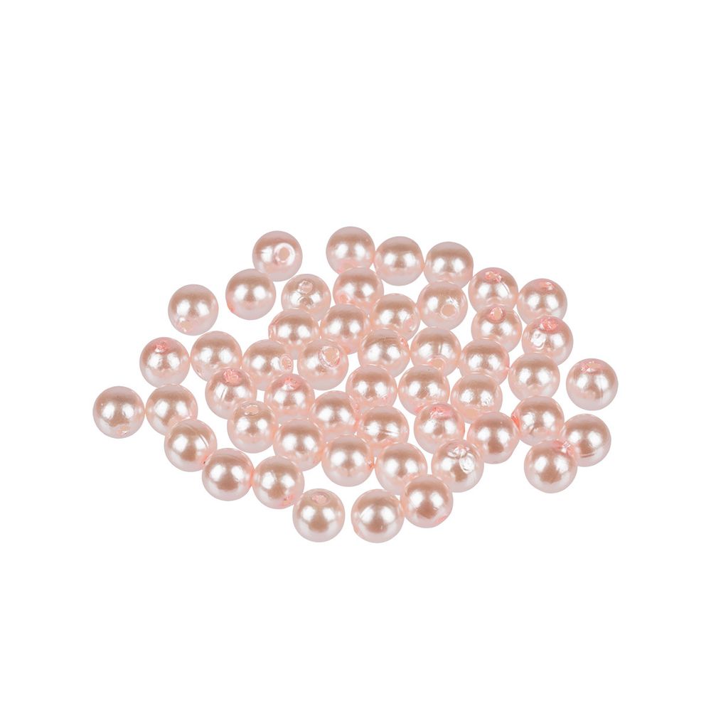 Бусины пластик 6 мм, 50 ±2 шт, №06 св.розовый, Zlatka PB-1