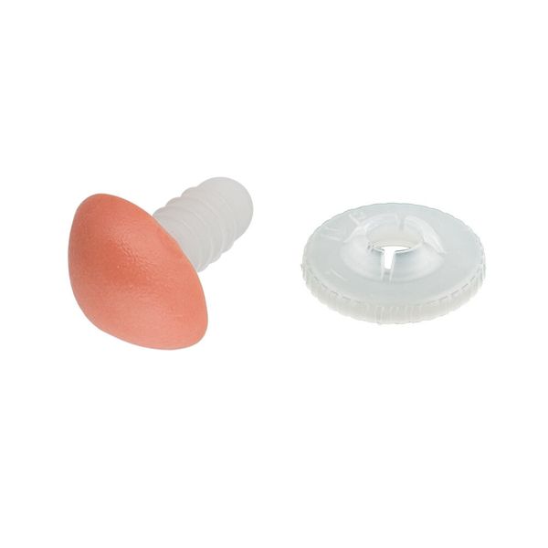 Носик для игрушек пластиковый 18 мм, 25 шт, розовый, HobbyBe DNS/S- 18