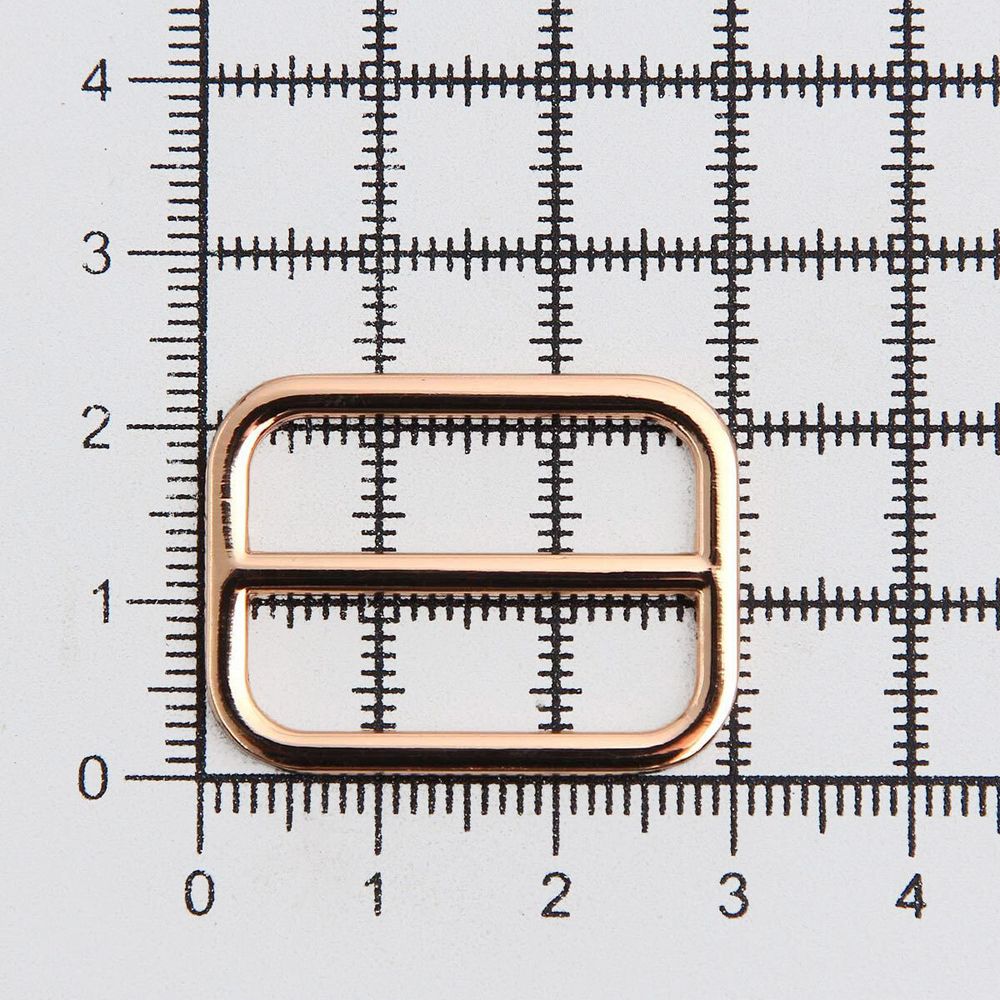 Рамка регулировочная металл литая 25 мм /30х23 мм, ⌀2.5 мм/, золото цв.02, 4 шт
