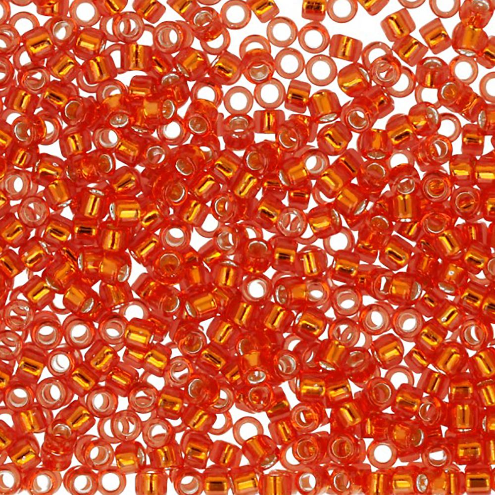 Бисер Toho 11/0 Treasure 2 (1.6 мм), 5х5 г, 0025 т.оранжевый