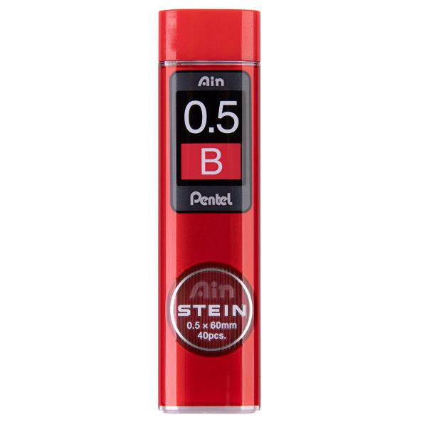Грифели для карандашей автоматических Pentel Ain Stein 0.5 мм, 40 шт, в тубе, C275-BO B