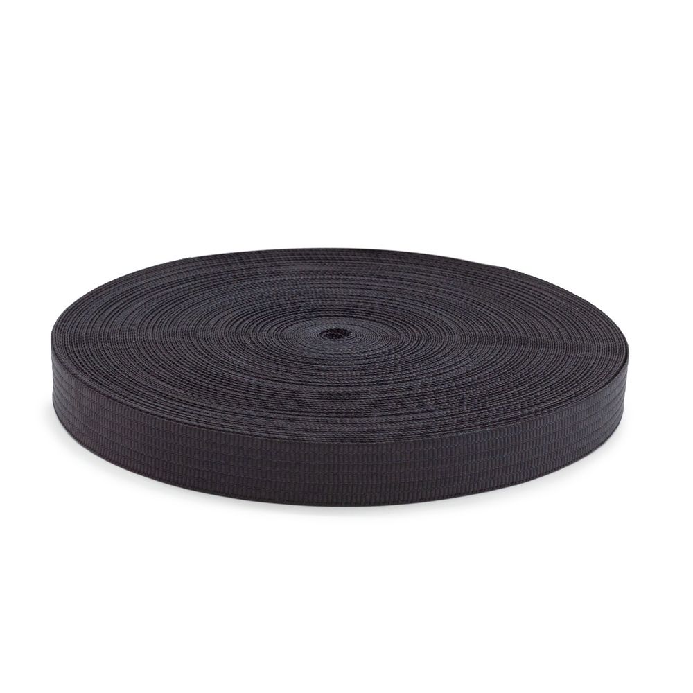 Стропа (ременная лента) 25 мм / 50 метров, 005-2 черный /TOS/