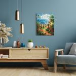 Кристальная (алмазная) мозаика Фрея ALPD-300, на подрамнике, Тропинка к морю, 40х50 см