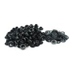 Люверсы металл ⌀_5.0 мм (внутр.), черный, 100 шт, BIG