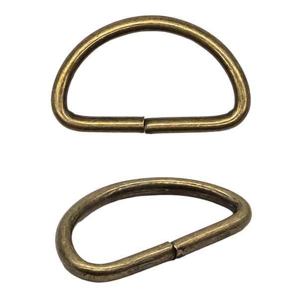 Полукольцо сварное металл внутр. 25 мм (внешн. 30х18 мм, ⌀2.5 мм), 100 шт, латунь, 816B-113